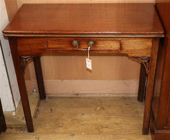 A George III mahogany tea table W.81cm